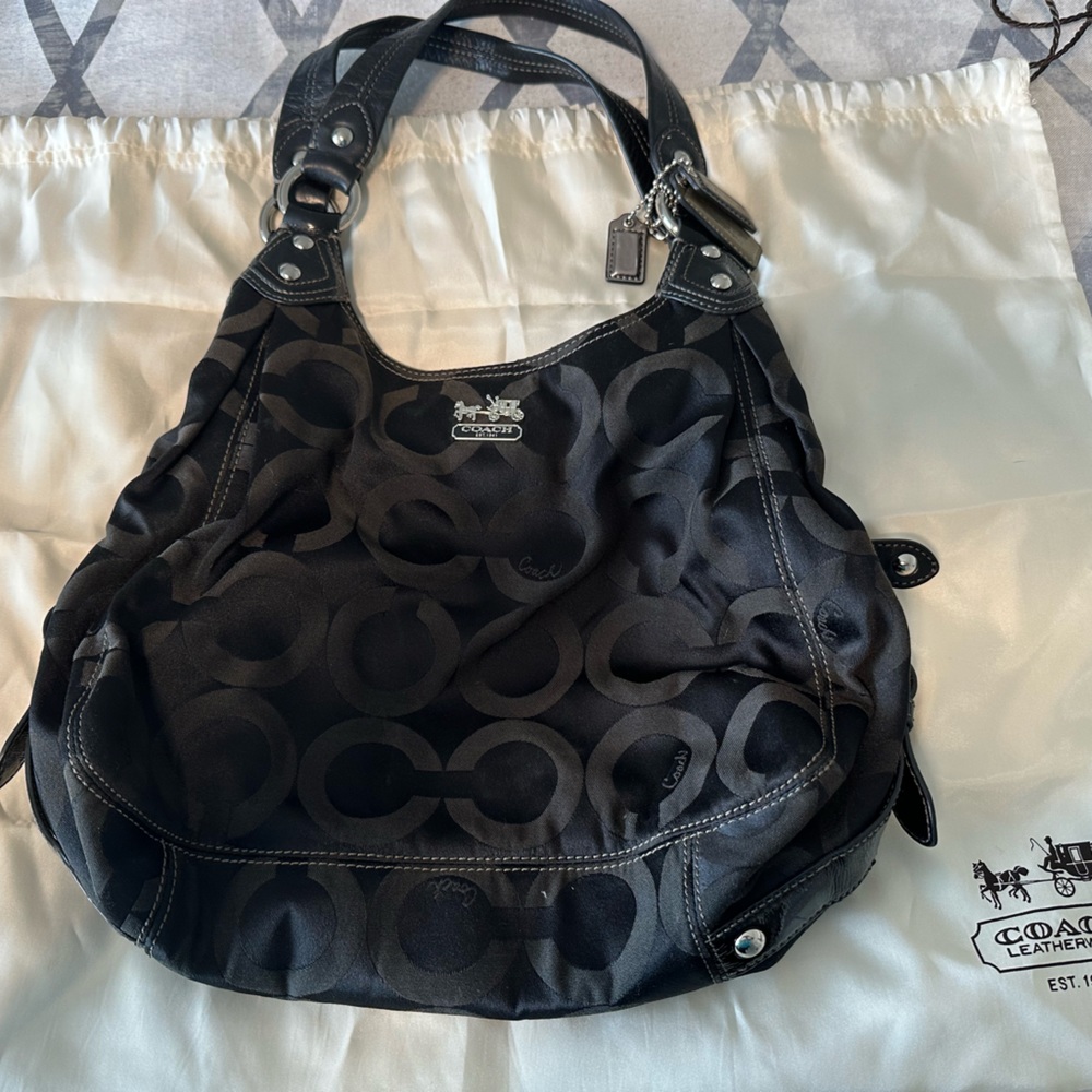 Coach Black Monogram Purse